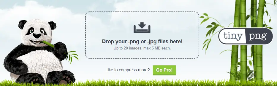 Tinypng online image shrinking tool