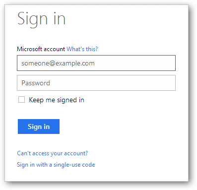 create a microsoft account.