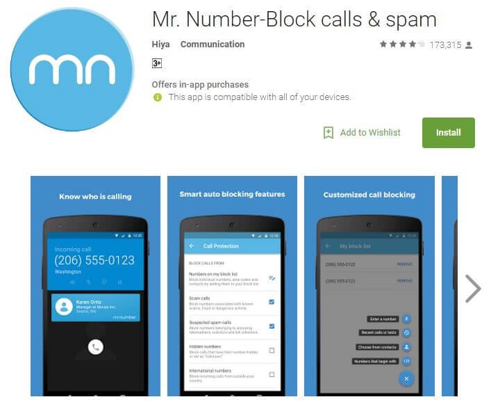 Mr. Number-Block calls & spam