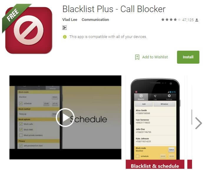 Blacklist Plus - Call Blocker