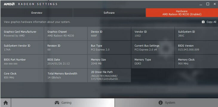 4.AMD Readon settings