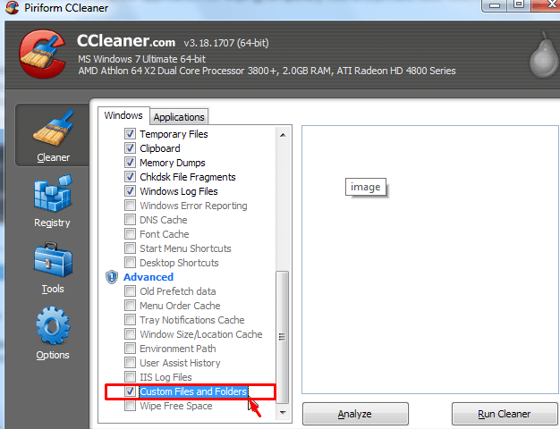 Custom Files and Folders