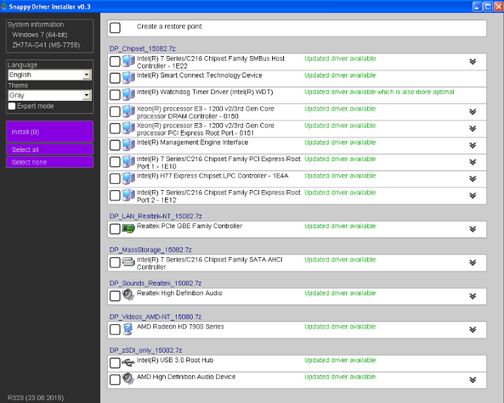 Snappy Driver installer