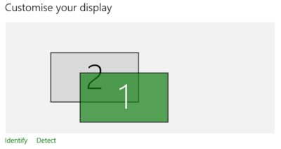 click on Identify to show the numbers on corresponding display