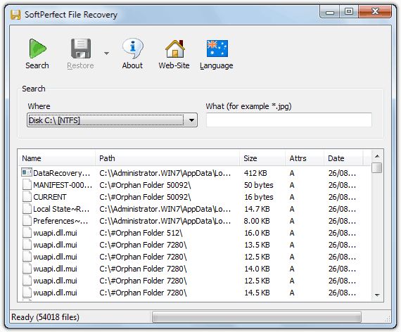 softperfect File Recovery