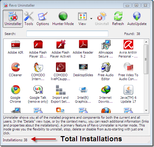 Using Revo Uninstaller