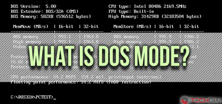 What is Dos Mode | How to Get in or get out from Dos Mode?