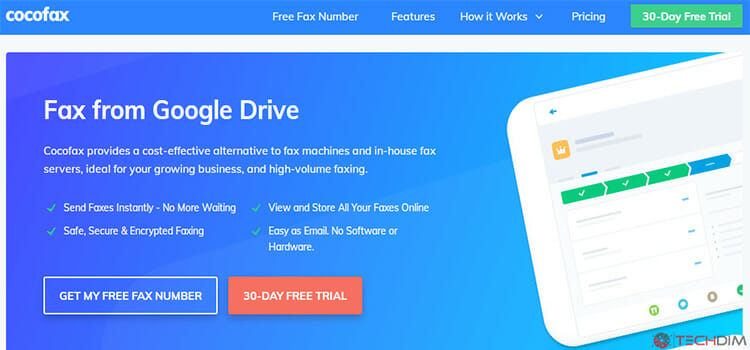 Faxing via Google Drive