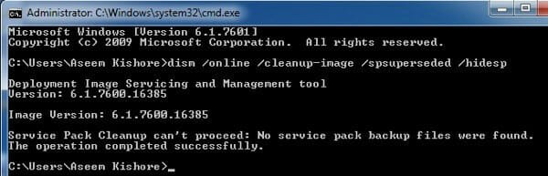 Delete Windows Update Files From Winsxs Using Command Prompt 2