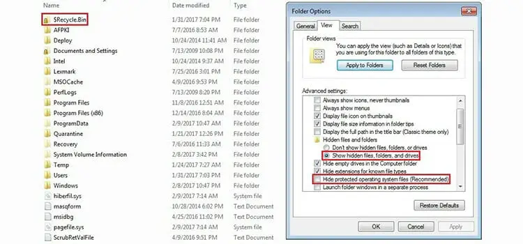 How to Access $Recycle.Bin Folder in Windows 7