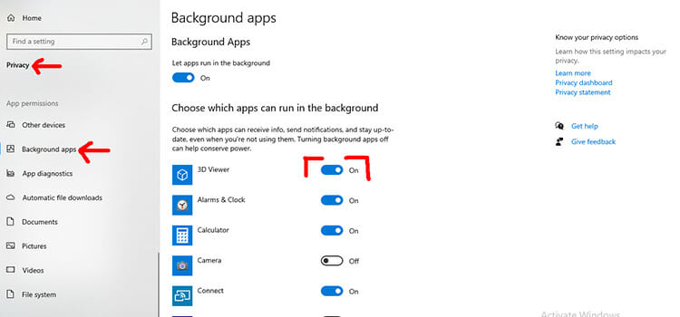 Reduce Using Background Apps