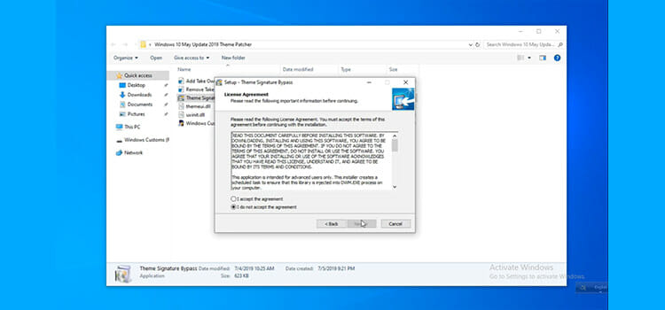 Installation of Third-party Patching Software on Windows 10 11