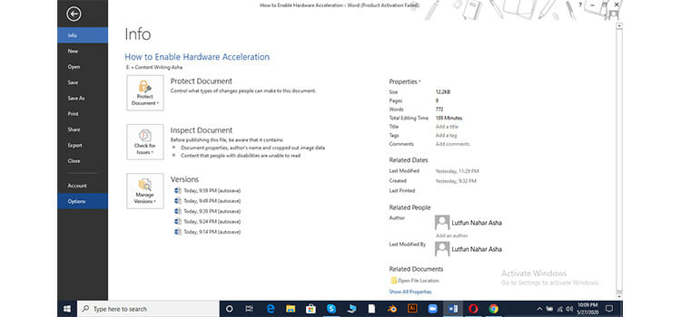 How to Enable Hardware Acceleration on Microsoft Office 1