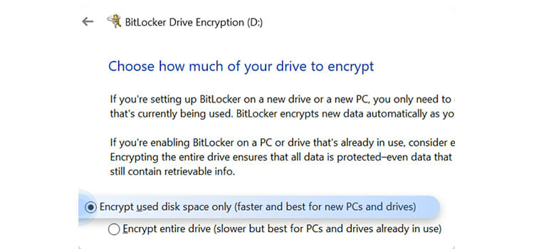 Encryption with Bitlocker 4