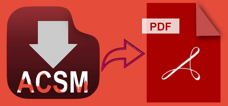 How to Convert Acsm to PDF