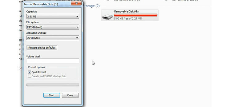 how to reformat a usb drive to usde for storage