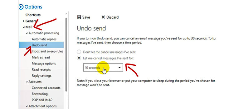 Undo Feature of Outlook 2