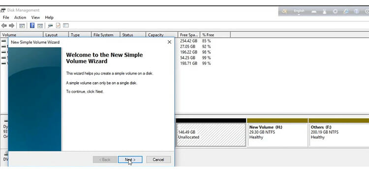 Converting the Unallocated Space to Free Space 2