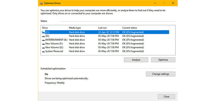 Defragment Hard Drives 2