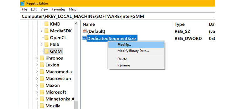 From the Registry Editor 6