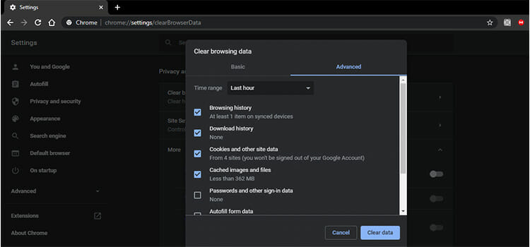 Resetting Windows Store Data and Browsing Data 7