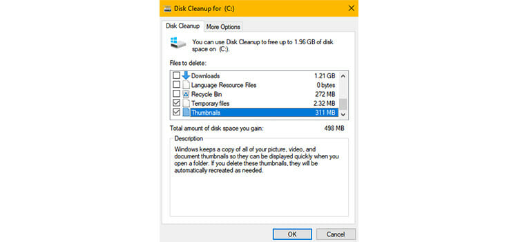 Using Disk Cleanup 2