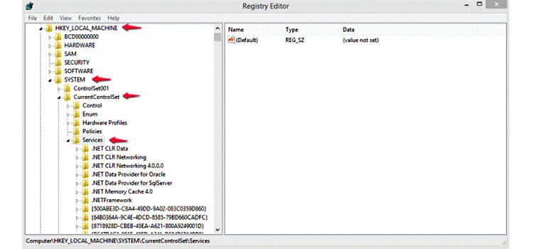 By Using the Registry Editor 2