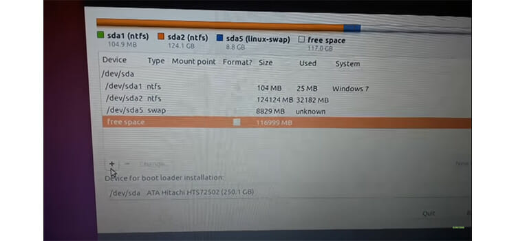 Installing Ubuntu from the Bootable USB drive 10a