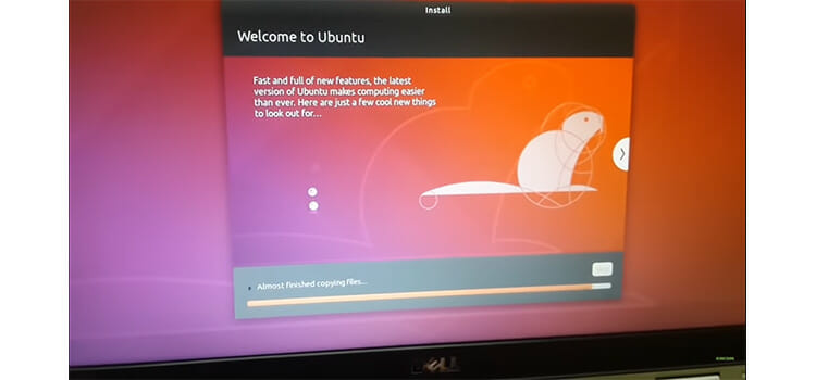 Installing Ubuntu from the Bootable USB drive 14b