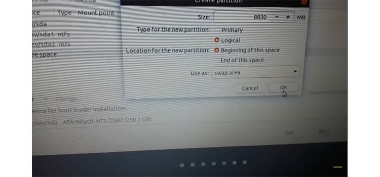 Installing Ubuntu from the Bootable USB drive 9b