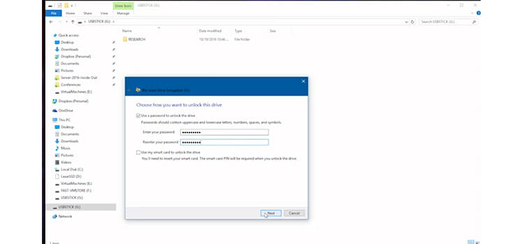 Password Protecting a Flash Drive Using BitLocker to go 3