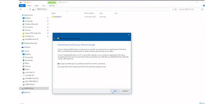 Password Protecting a Flash Drive Using BitLocker to go 5
