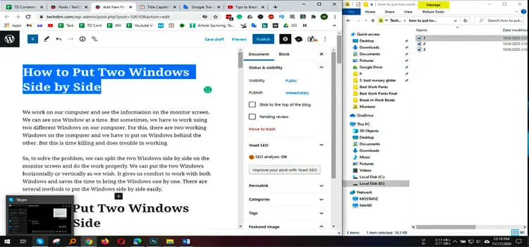 How to Put Two Windows Side by Side