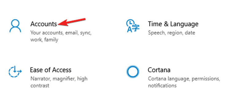 Fix Cortana by creating a new user account 1