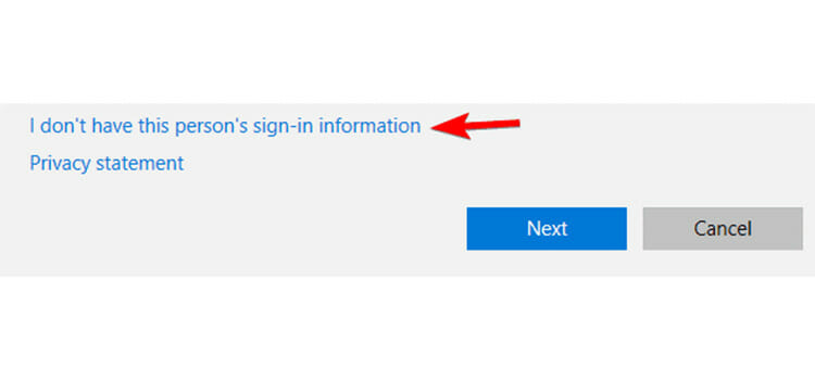 Fix Cortana by creating a new user account 3