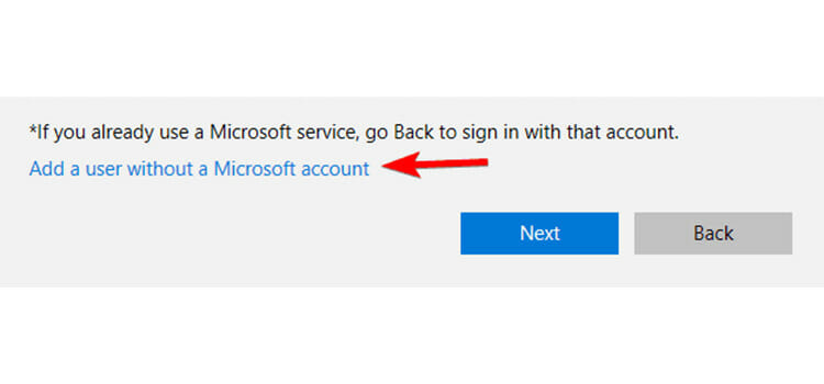 Fix Cortana by creating a new user account 4