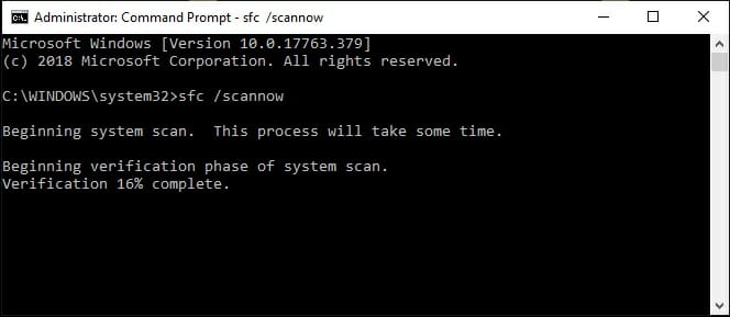 ype SFC /scan in the command line, and then, you have to press Enter