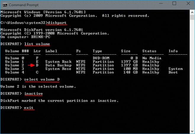 type exit in command prompt and finish the operation