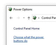 click on the Choose What the power buttons do link