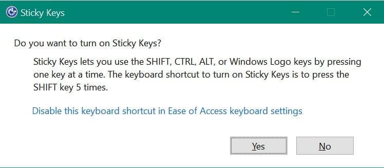 sticky keys