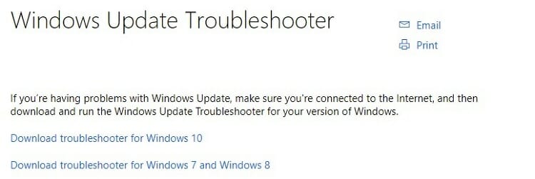launch the troubleshooter