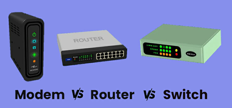 Modem to switch to router