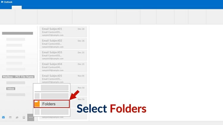 Now select ‘Folders’ option
