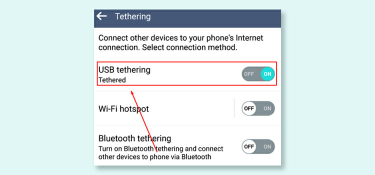 How to Use USB Tethering in Windows, and MAC