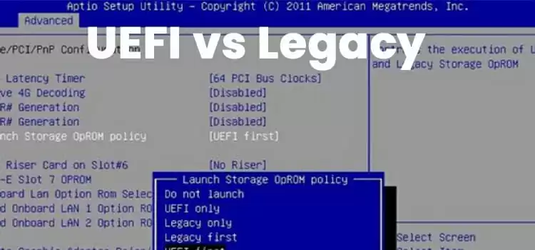 UEFI vs Legacy