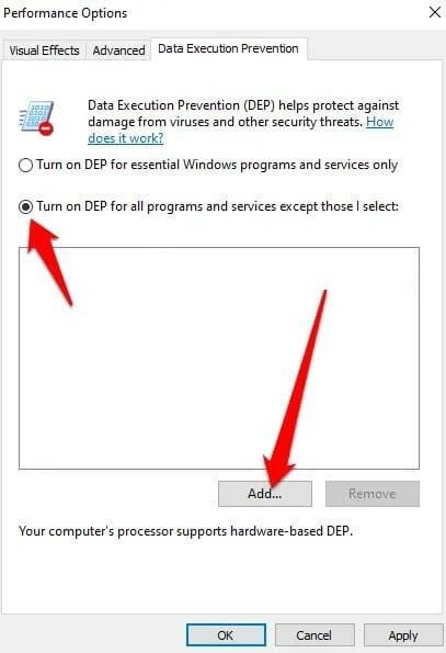 choose the files you want to exclude and restart your system for the changes to take effect.