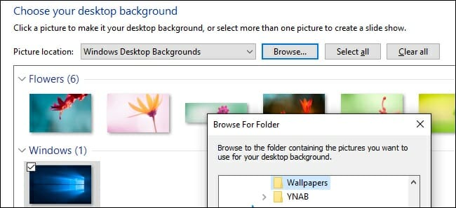 Choose your Desktop background