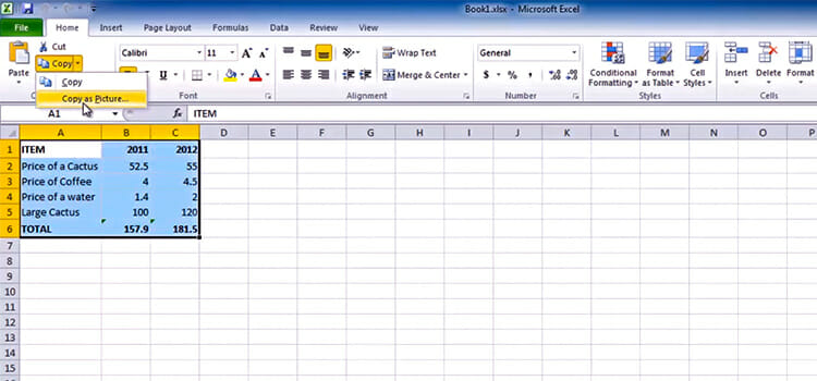 How to Copy Excel Sheet Into Word With Gridlines