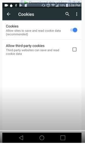 turn off the cookies option.