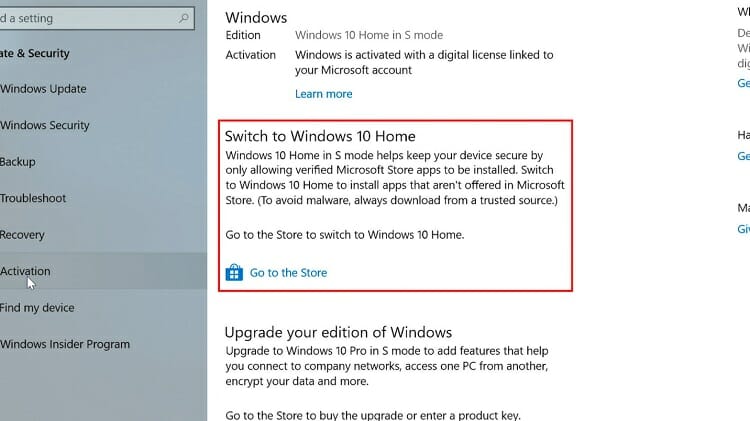 Windows 10 Home version
